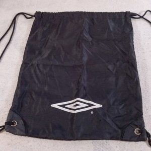 Umbro Basic Black Drawstring Shoe Bag Backpack